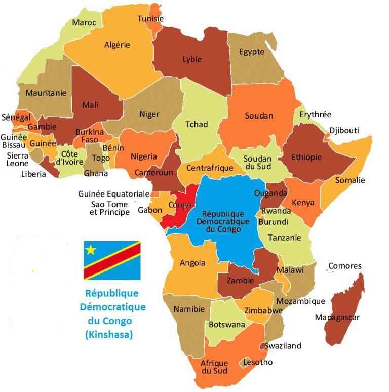 CARTE AFRIQUE A JOUR